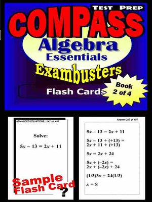 cover image of COMPASS Test Prep Algebra Review - Exambusters Flash Cards - Workbook 2 of 4